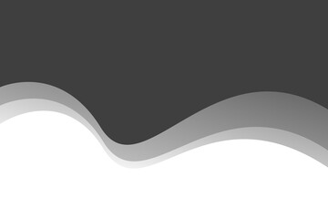 Black and white wave vector background for corporate concept, template, poster, brochure, website, flyer design. Vector illustration	