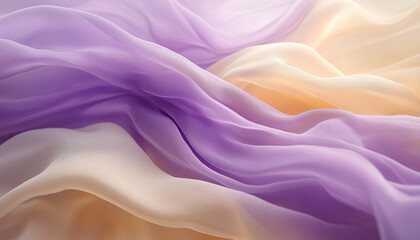 Obraz premium Experience a serene blend of gentle lavender and cream hues in this abstract image, featuring soft, flowing shapes that evoke tranquility and elegance.