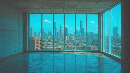 Obraz premium Cityscape View from a Modern Building