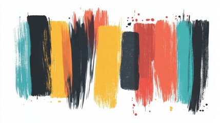 Fototapeta premium Abstract Colorful Brushstrokes - Modern Art Background