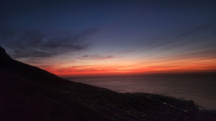Sunset Over Mountain