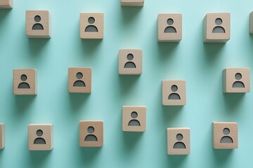 Team Network Uniform Profile Pattern Flat Lay Design