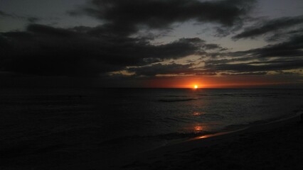 Atardecer sobre el Mar Caribe.