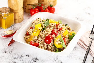 Dietary vegetarian quinoa with vegetables