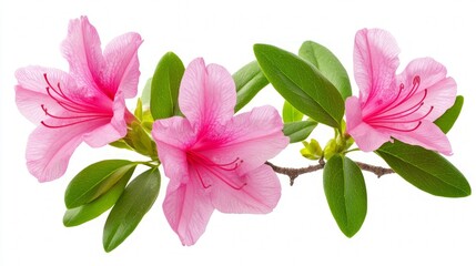 Delicate Pink Azalea Blossom in Full Bloom