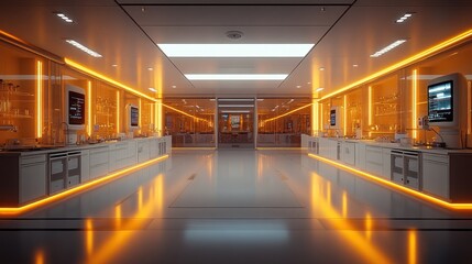 Fototapeta premium Futuristic Laboratory Interior