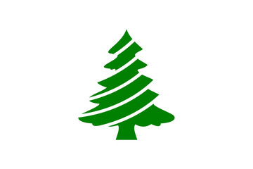 Vector illustration of fir tree design, Christmas tree icon vector isolated on transparent background