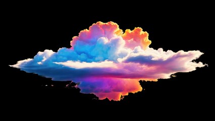 isolated cloud with a transparent background for designs