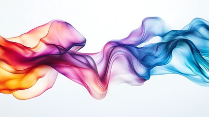 Fototapeta premium A smooth flowing liquid art design with vibrant colors blending together, creating a mesmerizing wave-like pattern that evokes motion and fluidity