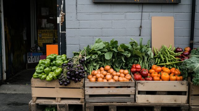 Food insecurity in urban neighborhoods, Symbolizing access to nutritious food, photography style