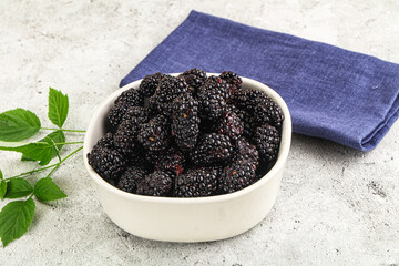Natural organic sweet ripe blackberry