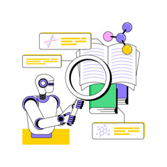 AI-Analyzed Scientific Literature abstract concept vector illustration.