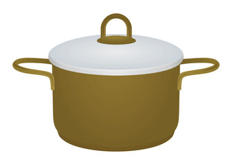 Isolated cooking pot. vector illustration