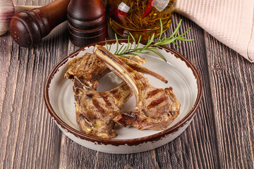 Delicous Grilled square rib of lamb