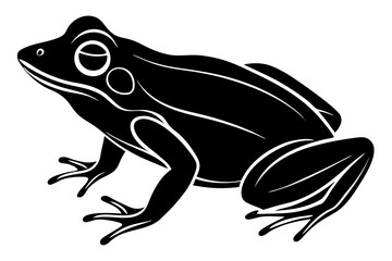 Frog silhouette vector illustration. EPS File