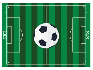 Soccer field drawing. vector illustration