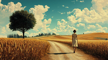 the cuntry, generative ai, landscape, architecture, curtoone, chasny house, background, art nouveau, city, skyline, skyscraper, building, water, lake, nature, autumn, river, sky, tree, reflection,