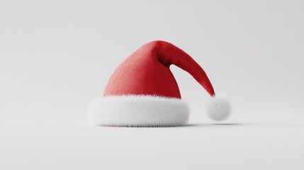 santa claus red hat isolated on white
