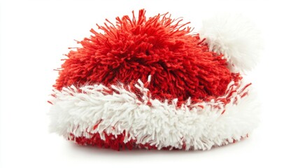 santa claus red hat isolated on white