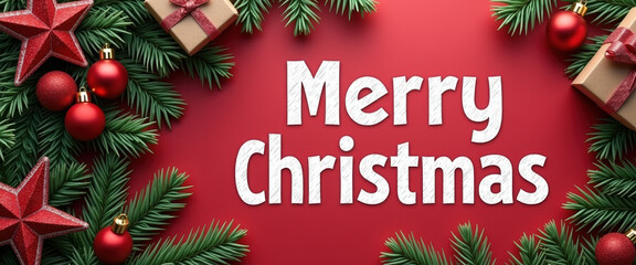 Merry Christmas greeting filled with cozy decorations that radiate warmth and joy during the holiday season.