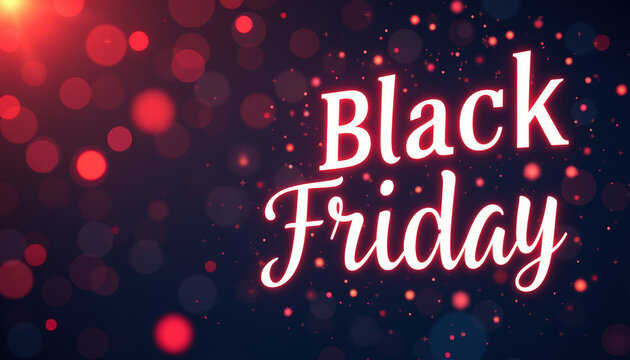 A vibrant Black Friday banner designed to attract shoppers with bold text and dynamic colors.