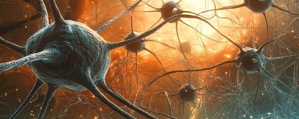 Neurons firing and making connections in the brain