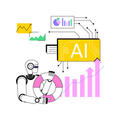 AI-Powered Crisis Response Simulation abstract concept vector illustration.