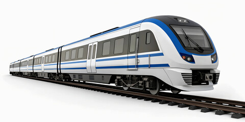 Naklejka premium Train in road railway white background png download