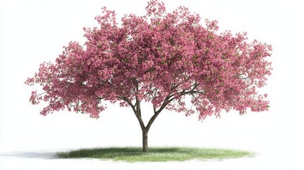 Obraz premium Pink Blossom Tree in Springtime Garden