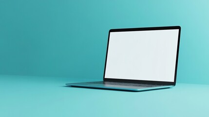 blank laptop on a table