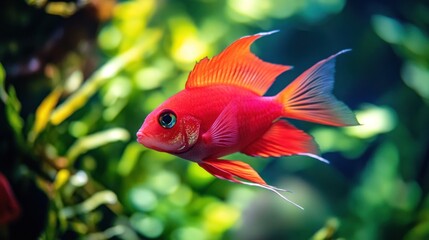 Obraz premium Vibrant Red Fish in Aquatic Paradise