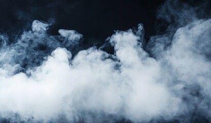 Ethereal Smoke Clouds Against Dark Background