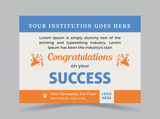 Congratulating modern post card design for birthday, anniversary or others