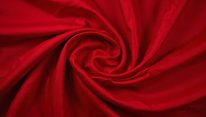 Obraz premium Red silk fabric swirl background, smooth texture
