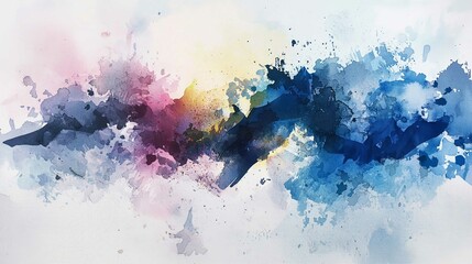 Obraz premium Colorful Watercolor Splash Art Texture Vector Illustration