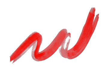 isolated brush red Shiny watercolor painting  on transparent background watercolor png