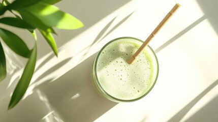 すっきりとしたシンプルな美しさと明るい光の中で爽やかな春のドリンク