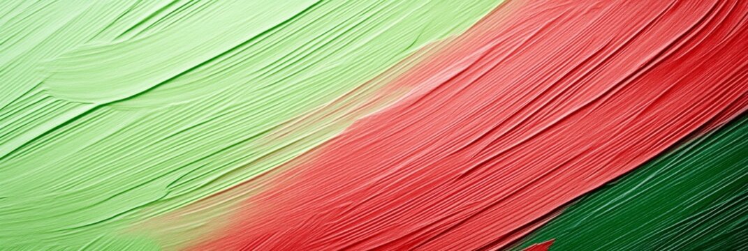 Vibrant artistic background with textured paper in soft green and bold red brushstrokes