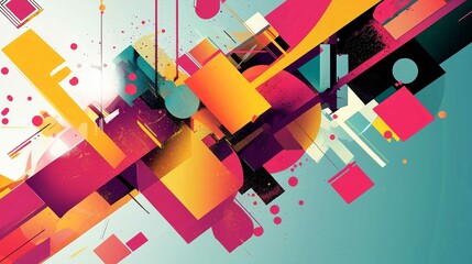 Colorful Geometric Cube Pattern Vector Illustration for Digital Wallpaper and Web Design