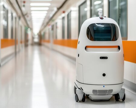 Automated patient transport system in hospital, improving efficiency and reducing wait times