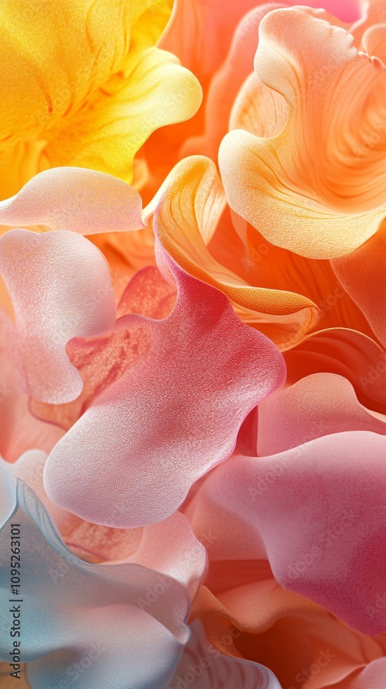 Aufkleber colorful abstract background with wavy shapes, creating a stunning visual effect