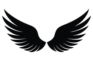 Wings silhouette vector. EPS File