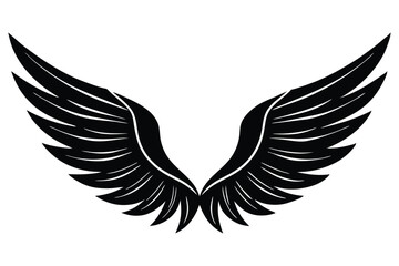 Wings silhouette vector. EPS File