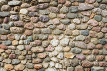A sturdy stone wall that is adorned with a multitude of various rocks placed upon its surface, creating an interesting texture