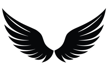 Wings silhouette vector. EPS File