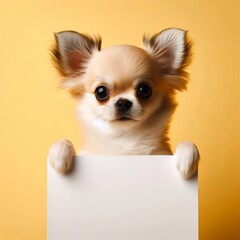 Chihuahua mit Notizzettel