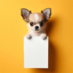 Chihuahua mit Notizzettel