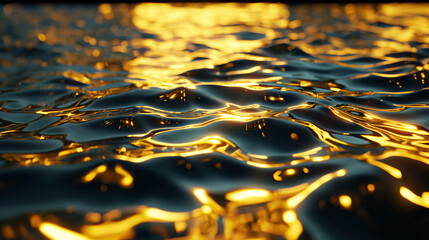A breathtaking golden hour sunset reflected on the calm ocean waters. Perfect for travel and nature websites.