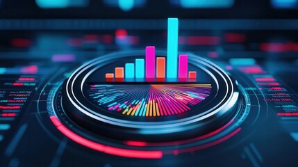 Digital representation of an equity fund with sectors highlighted and growth arrows, diversified investment, financial expansion