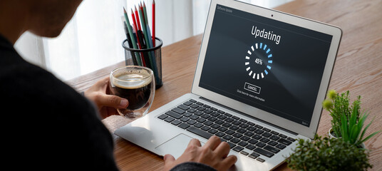 Software update on computer for modish version of device software upgrade
